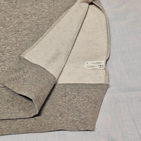 NATURAL LIFE Oversized Pullover Women Size S/M Gray French Terry - Picture 10 of 12